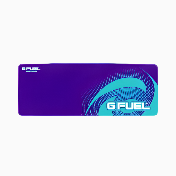 GFuel branded mouse pad with artwork expanded to stitched edge
