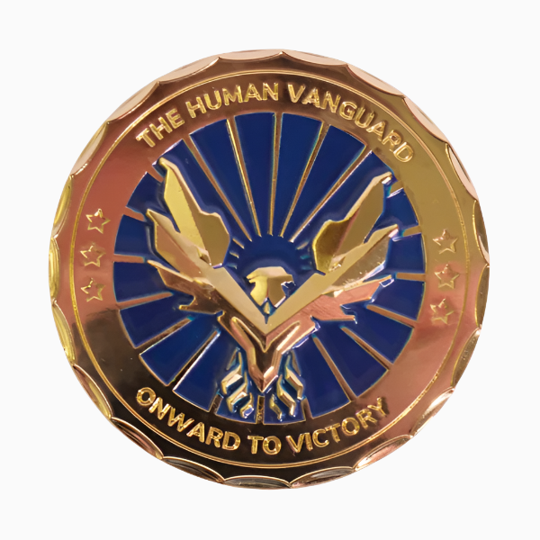 StormGate commemorative metal coins with emboss effect